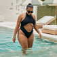 black one piece swimsuit | onetwenty swim